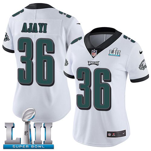 Women Philadelphia Eagles #36 Ajayi White Limited 2018 Super Bowl NFL Jerseys->women nfl jersey->Women Jersey